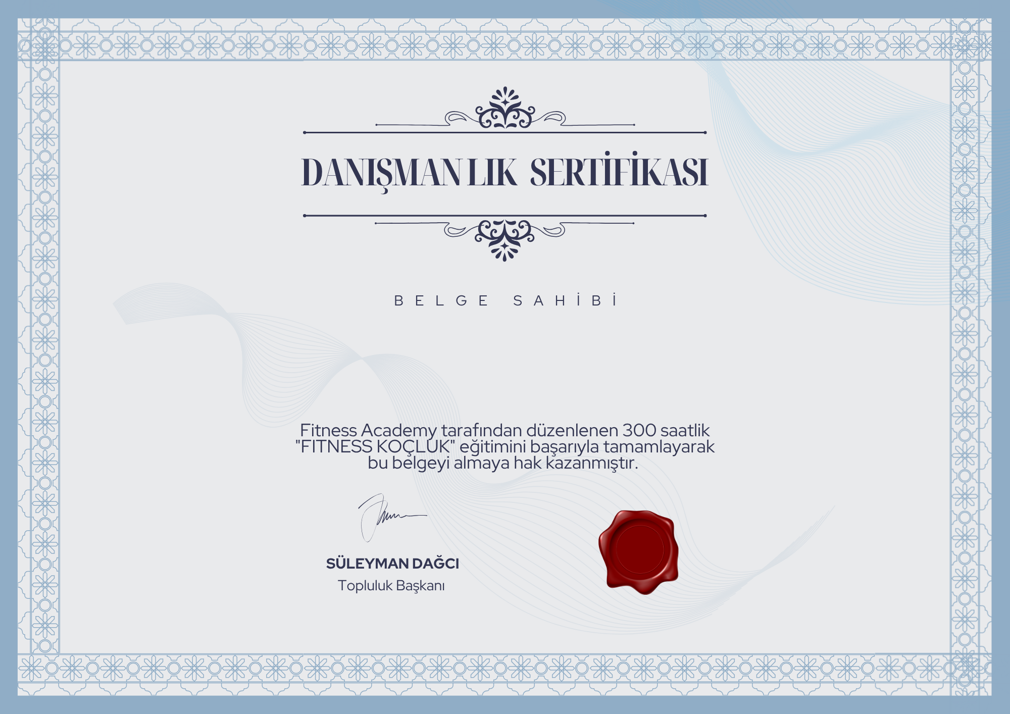 DANIŞMANLIK SERTİFİKASI